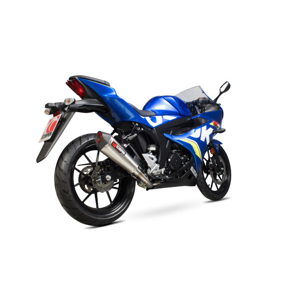 Scorpion Exhaust Suzuki GSX-R 125 / GSX-R 150 2017 - 2020 Serket Taper Full System Brushed Stainless Steel Sleeve